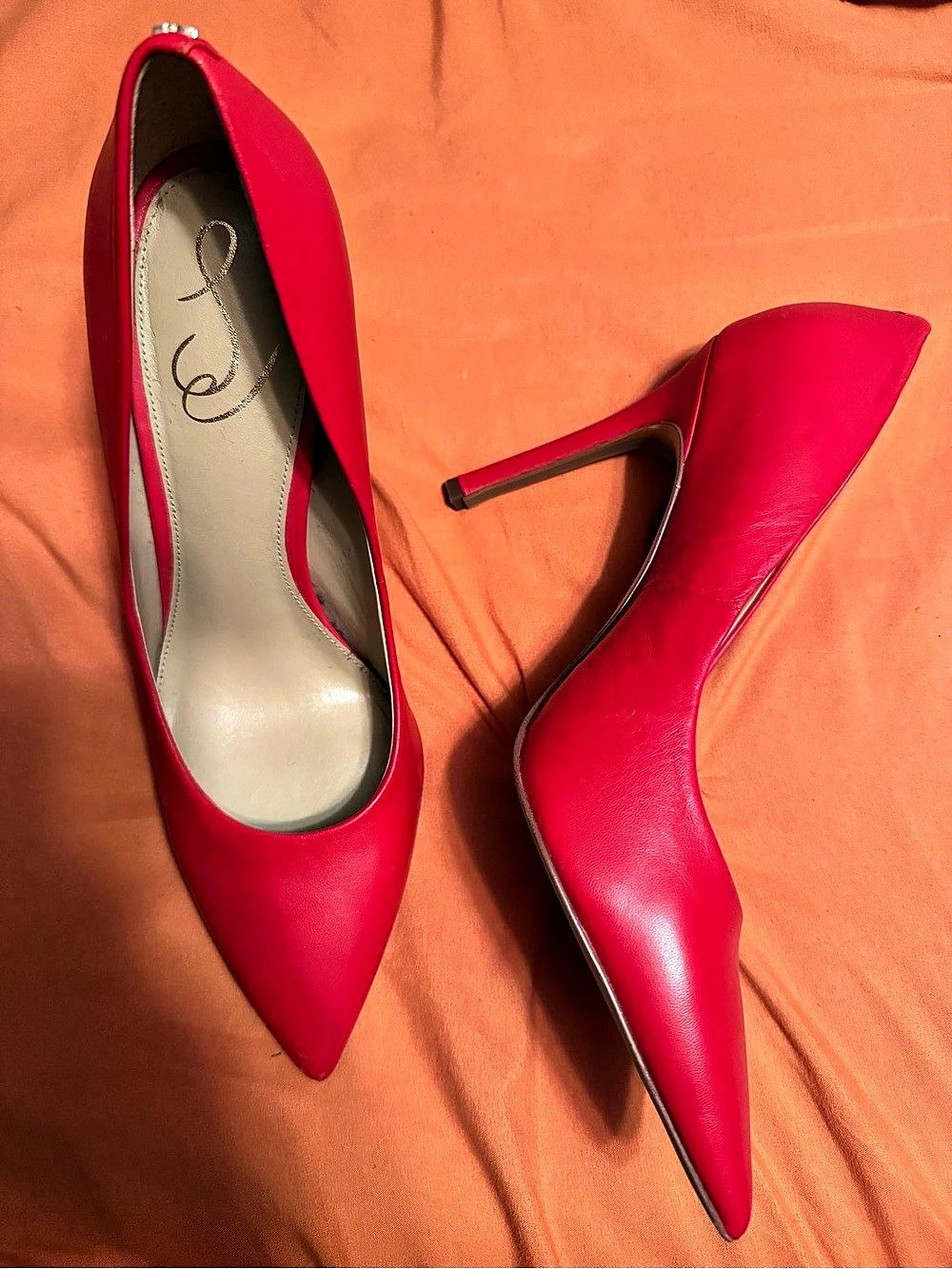 Sam Edelman Hazel Pointed Toe Heels in Red